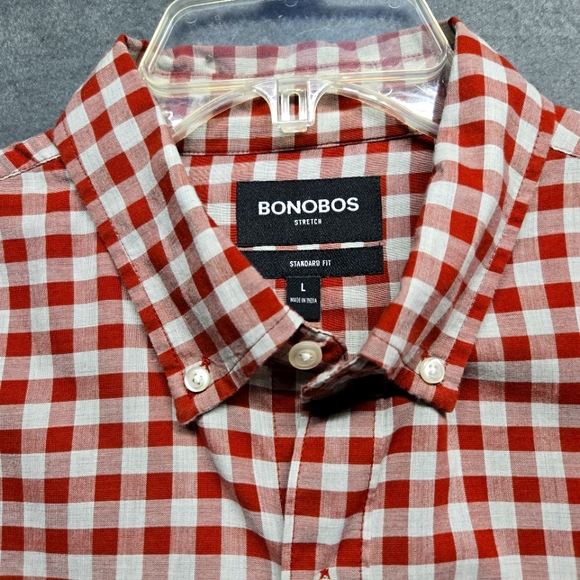 Bonobos Standard Fit Long Sleeve Button Down Gingha Shirt Sz L - Picture 3 of 9